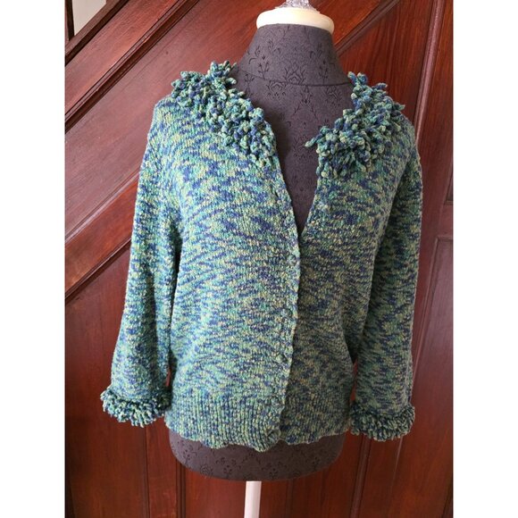 Coldwater Creek Multicolor Knitted Cardigan Sweater M - Picture 1 of 8